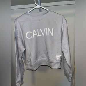 Calvin Klein Cropped Crewneck - Light Blue